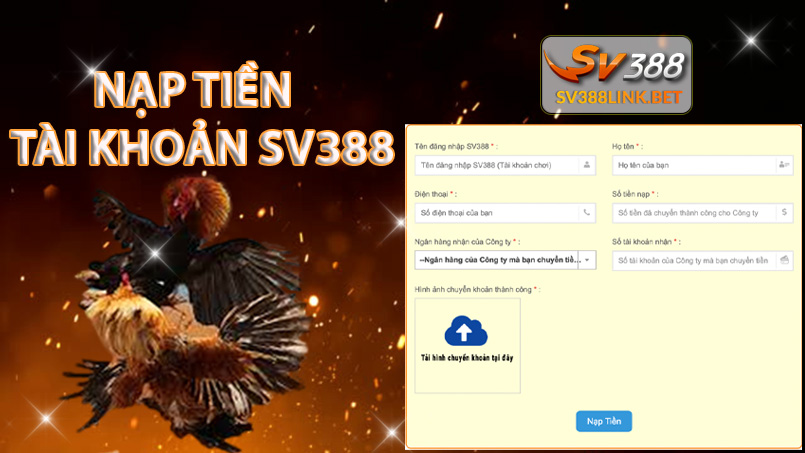 Biểu mẫu nạp tiền sv388 