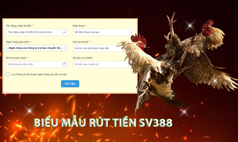 Biểu mẫu rút tiền sv388